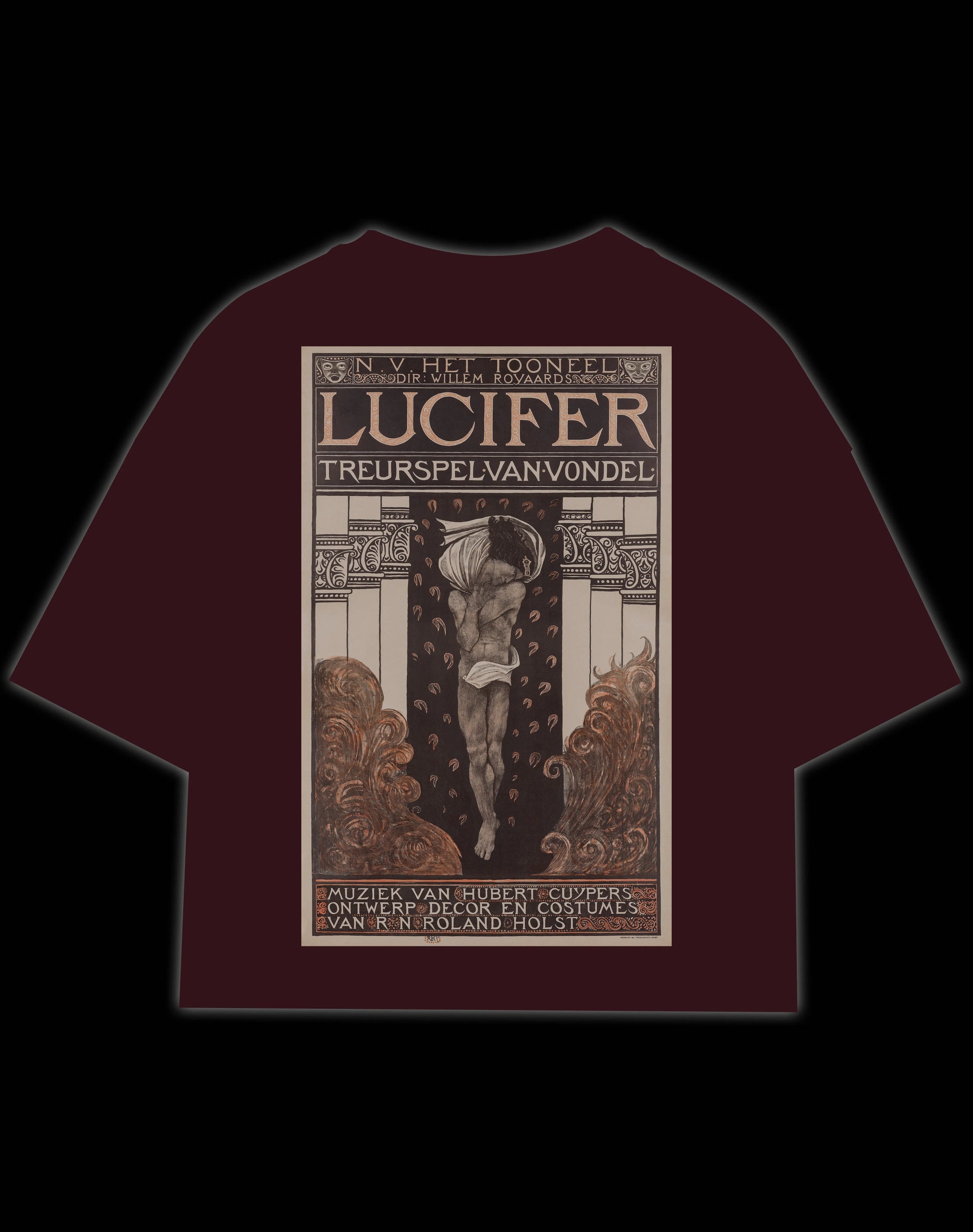 MAROON LUCIFER T SHIRT