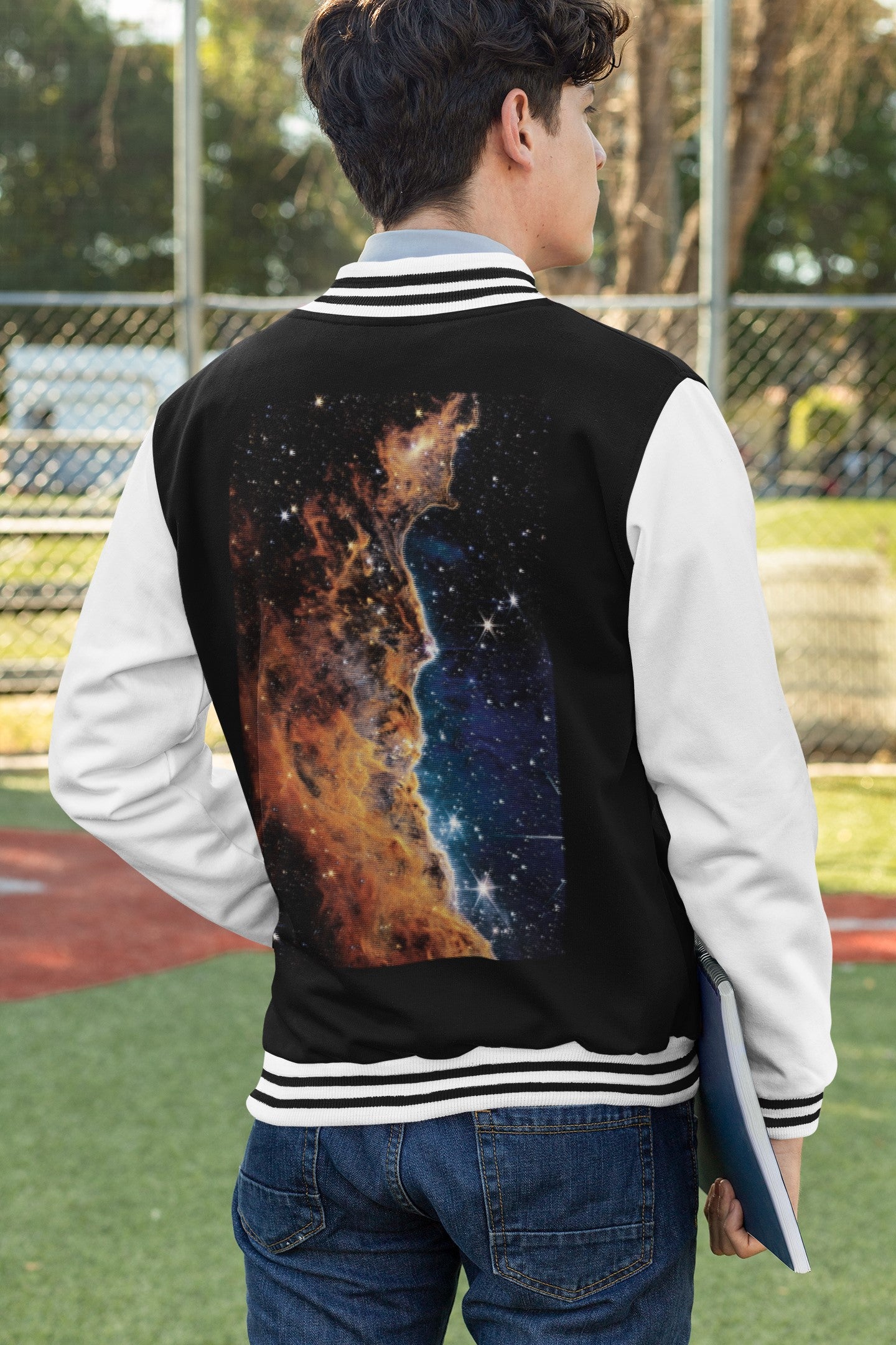 Cosmic Bear Varsity Jacket